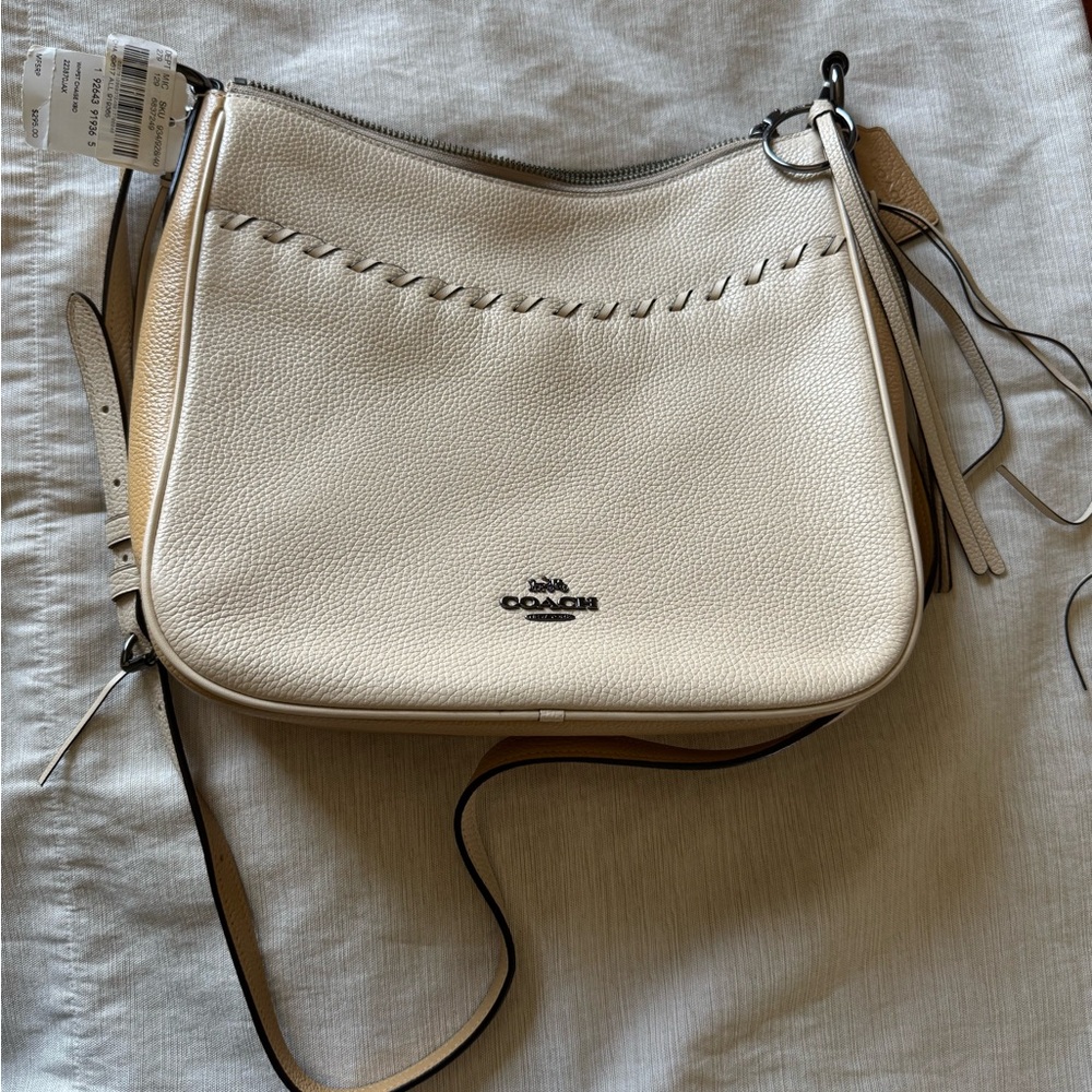 Coach Cream Whipstitch Shoulder Bag - Picture 4 of 10